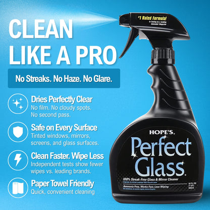 Perfect Glass Cleaner Spray – 1 Pack (32 oz)
