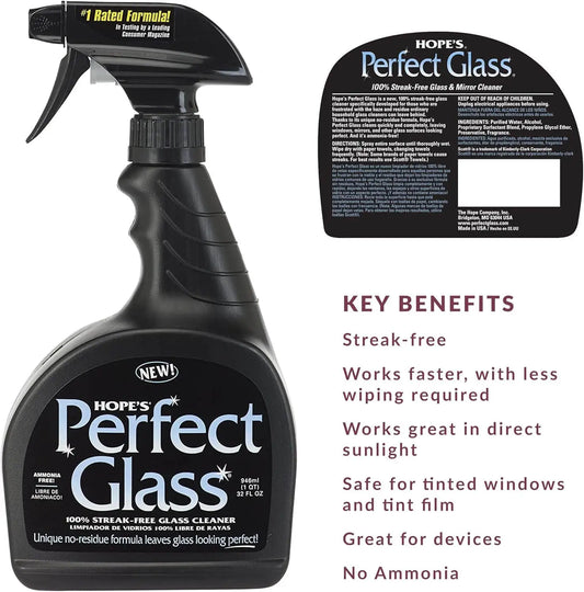Perfect Glass Cleaner Spray – 1 Pack (32 oz)