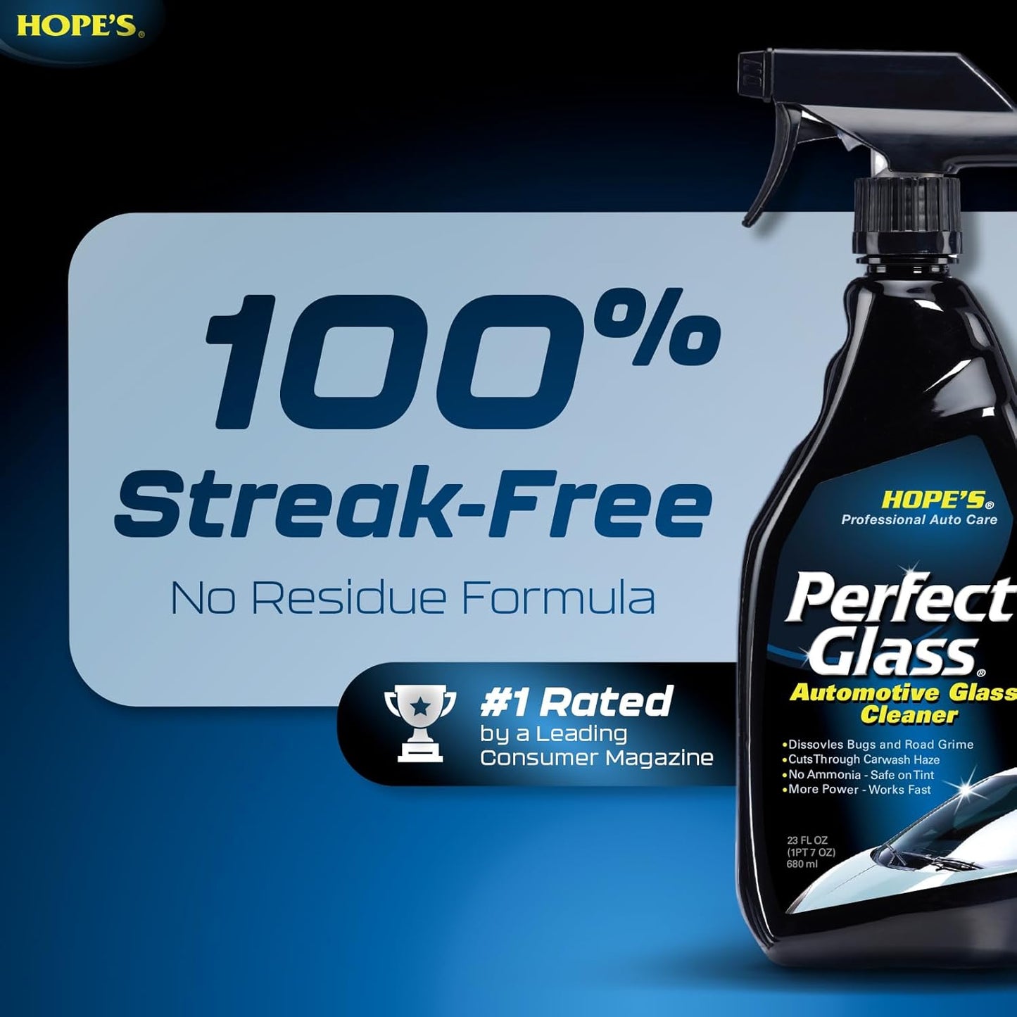 Perfect Automotive Glass Cleaner – 1 Pack (23 oz)