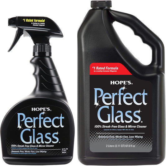 Perfect Glass Spray & Refill - 32 Fl Oz Spray Bottle and 67.6 Fl Oz Refill