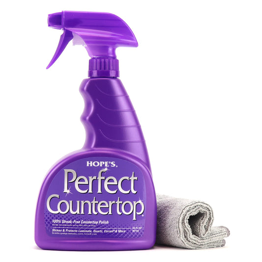 Perfect Countertop Cleaner & Polish + Microfiber Cloth – 1 Pack (22 oz)