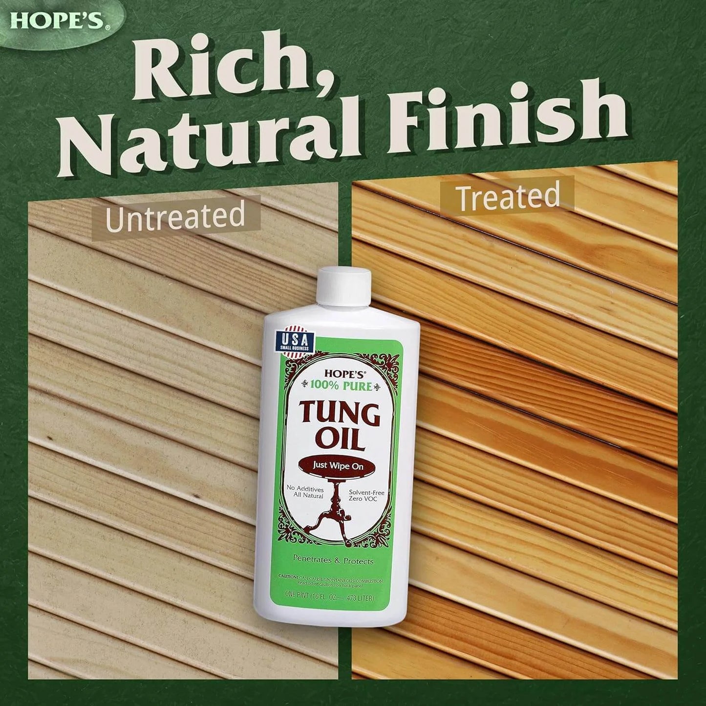 100% Pure Tung Oil – 1 Pack (16 oz)