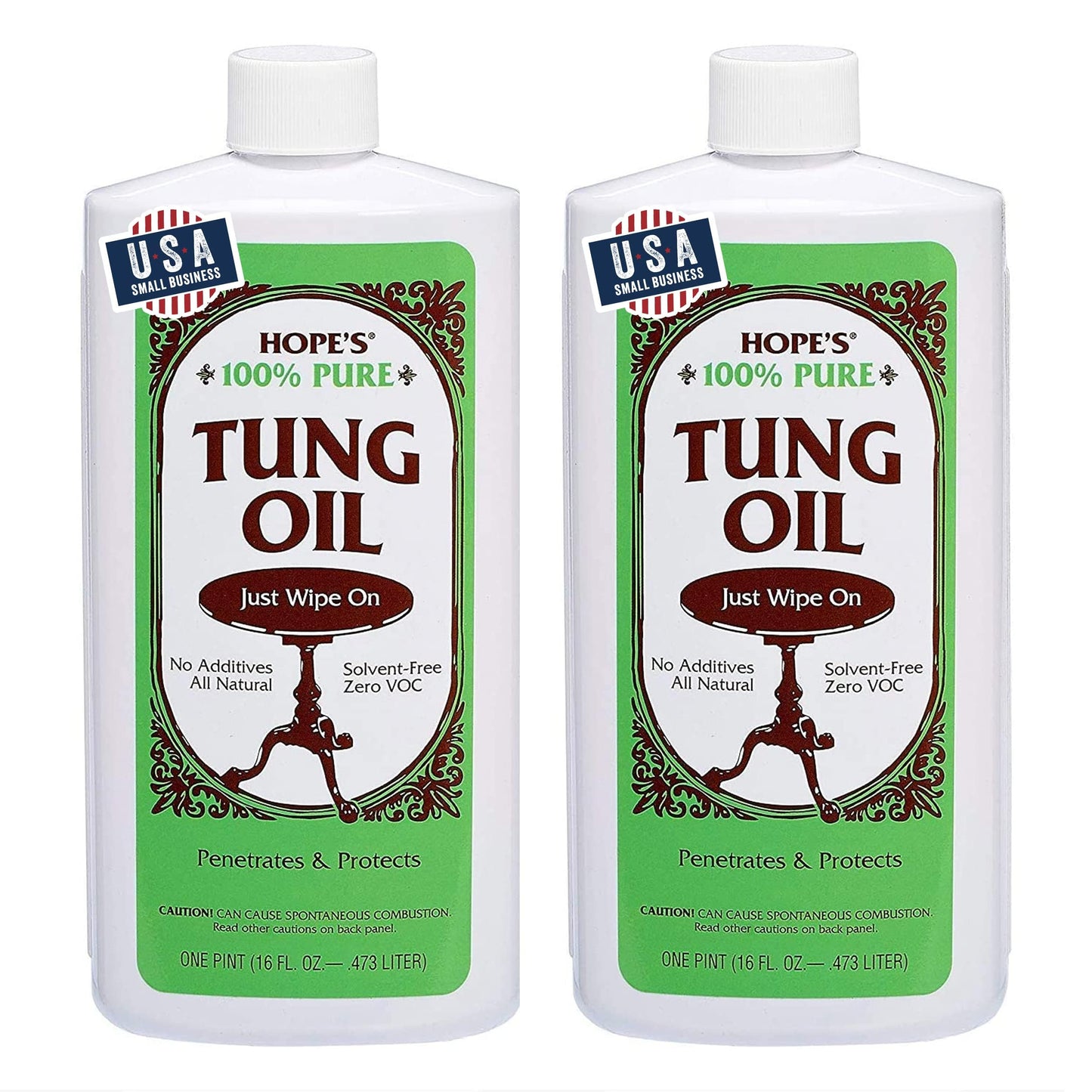 100% Pure Tung Oil – 2 Pack (16 oz)