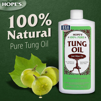 100% Pure Tung Oil – 1 Pack (16 oz)